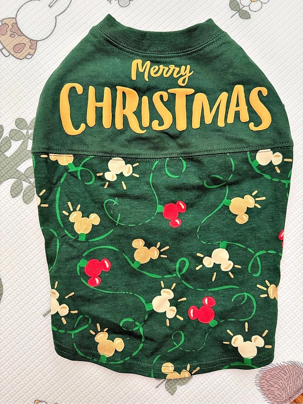 Disney Spirit Jersey Christmas Dog Shirt Mickey Mouse Holiday Medium Like New